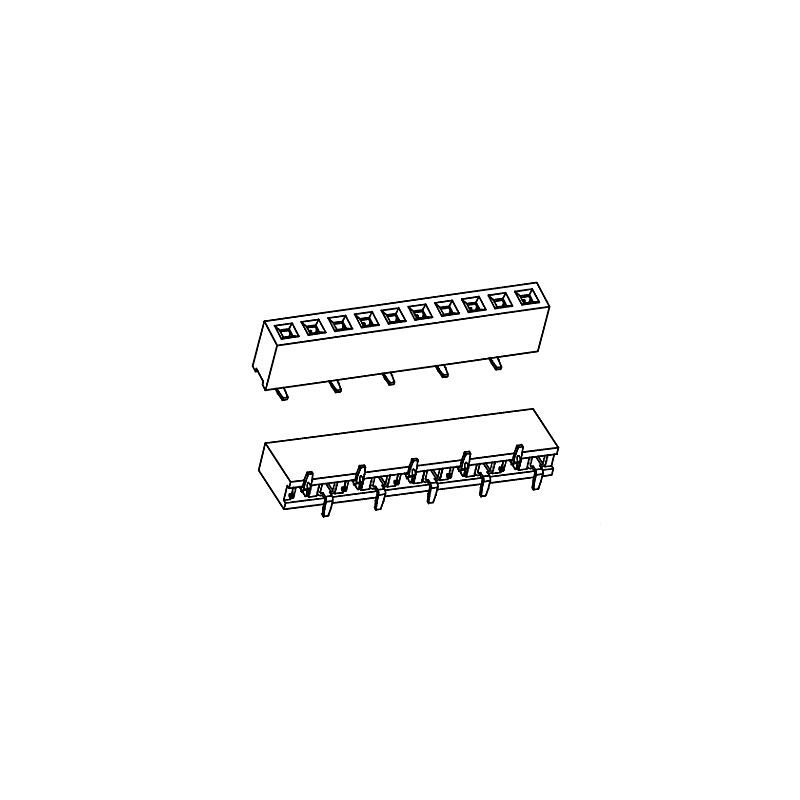 产品名字：2.00单排排母4.3 U SMT产品型号：2.00单排排母4.3 U SMT396